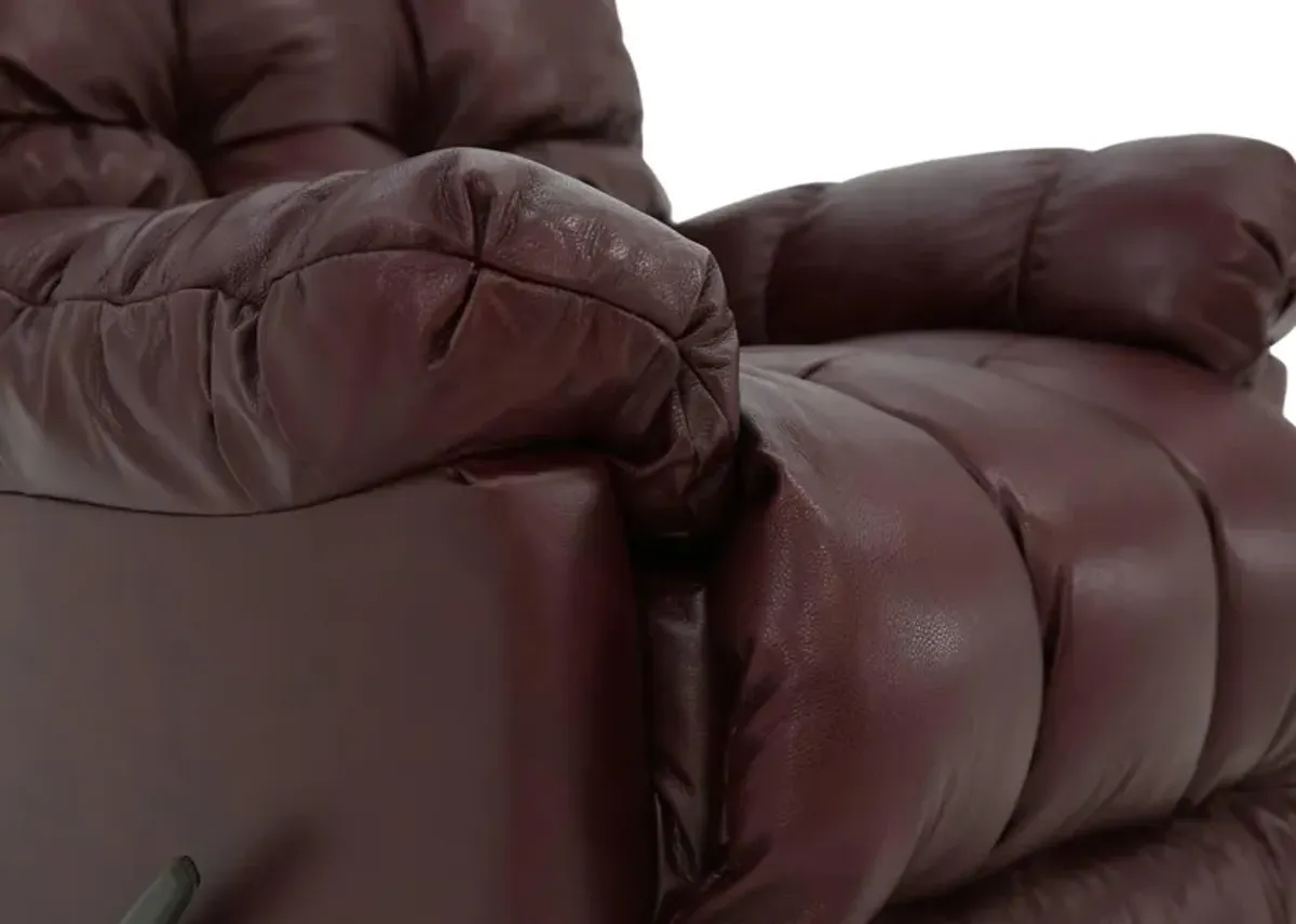 BROSMER BURGUNDY LEATHER RECLINER