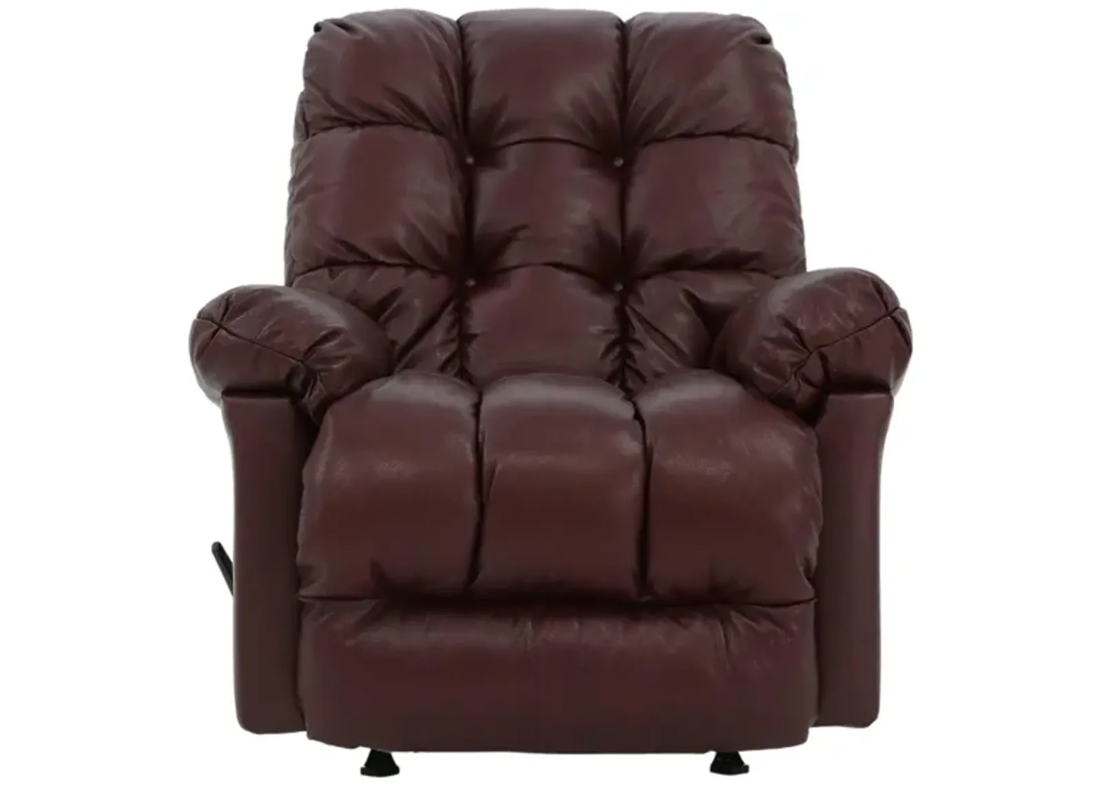 BROSMER BURGUNDY LEATHER RECLINER