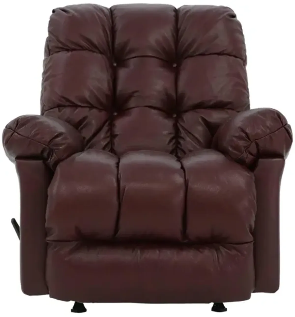 BROSMER BURGUNDY LEATHER RECLINER