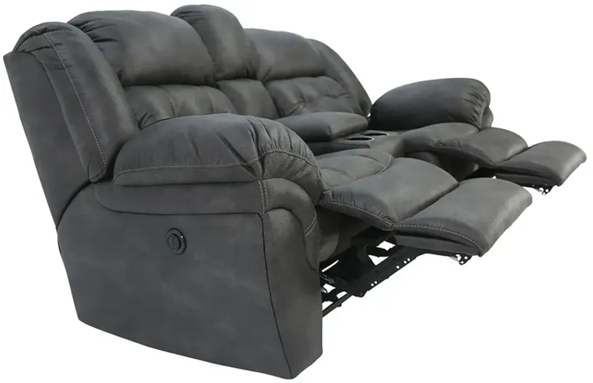 HAYGEN CHARCOAL 1P POWER LOVESEAT WITH CONSOLE