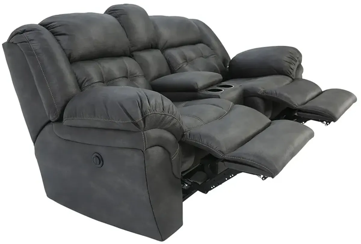 HAYGEN CHARCOAL 1P POWER LOVESEAT WITH CONSOLE