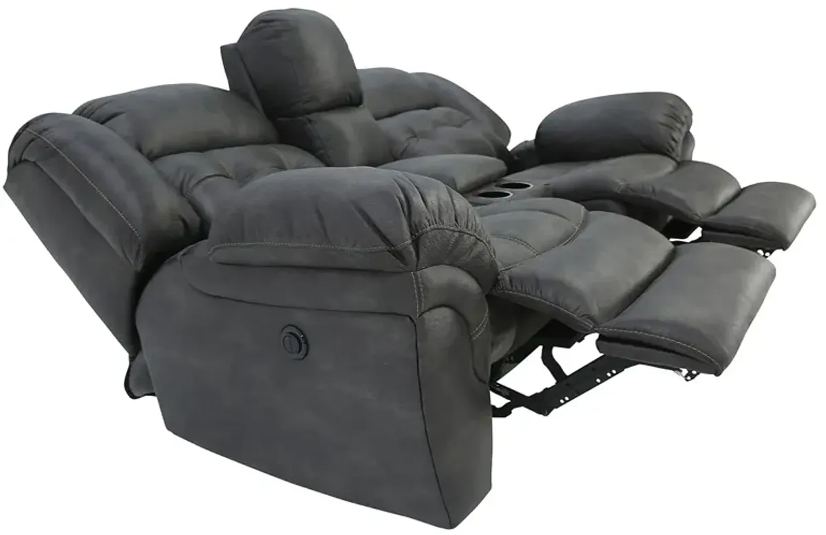 HAYGEN CHARCOAL 1P POWER LOVESEAT WITH CONSOLE