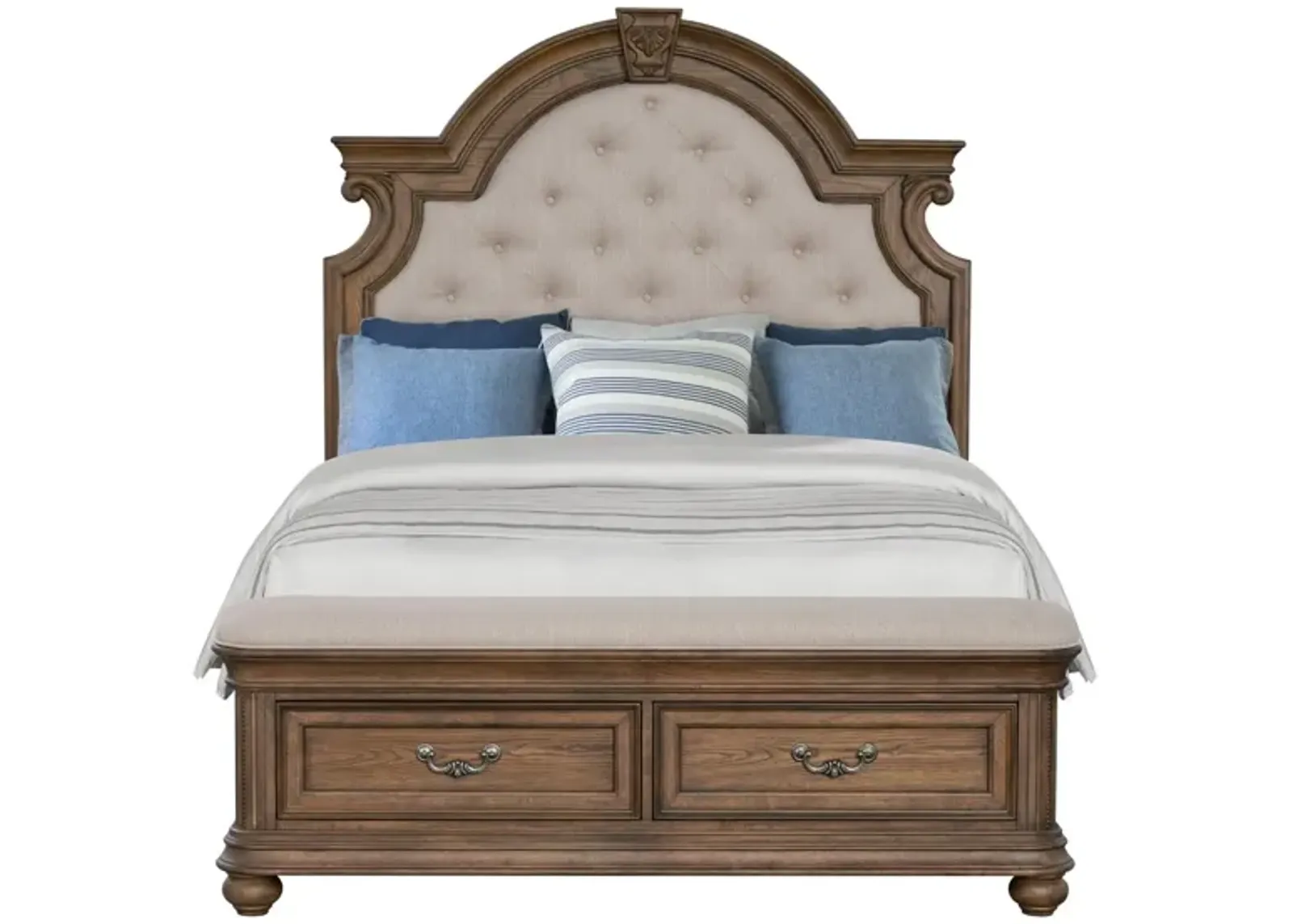 MALLORY LIGHT OAK QUEEN BED