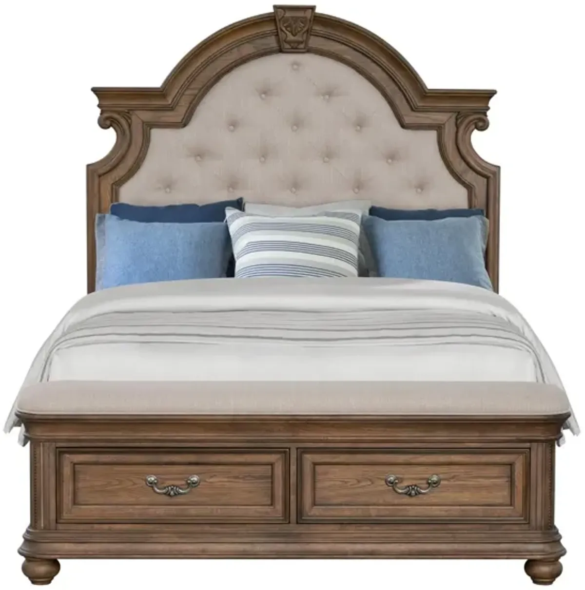 MALLORY LIGHT OAK QUEEN BED