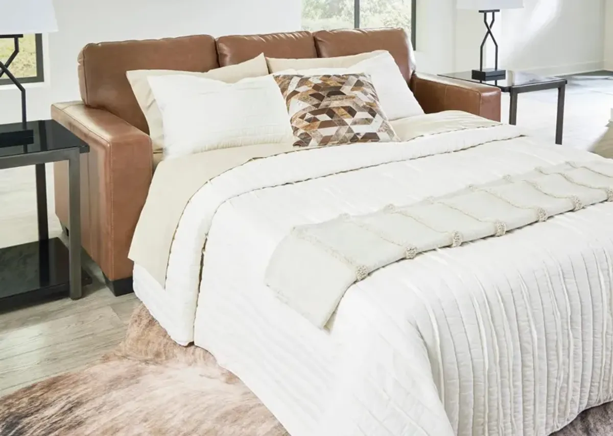 BOLSENA CARAMEL LEATHER QUEEN SLEEPER