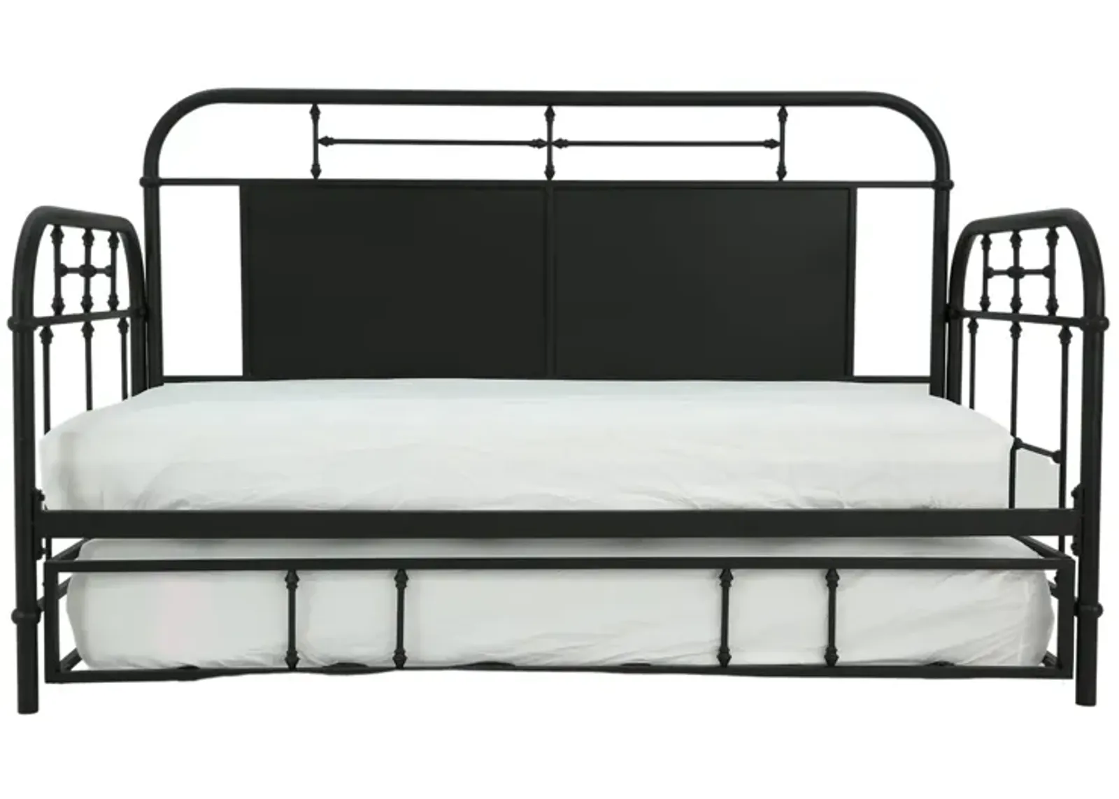 JOLENE VINTAGE BLACK DAYBED WITH TRUNDLE