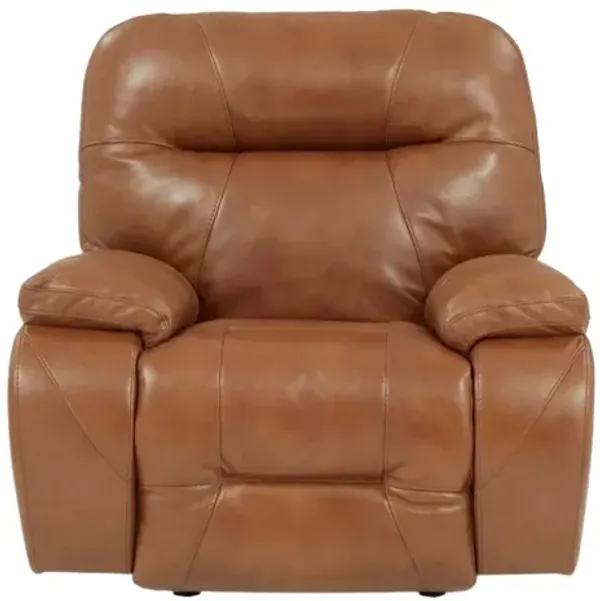 ARIAL COGNAC LEATHER 2P POWER ROCKER RECLINER
