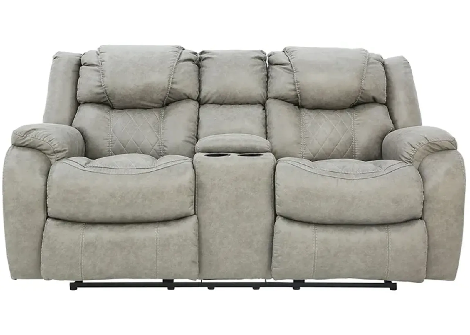 CASON MUSHROOM RECLINING LOVESEAT WITH CONSOLE