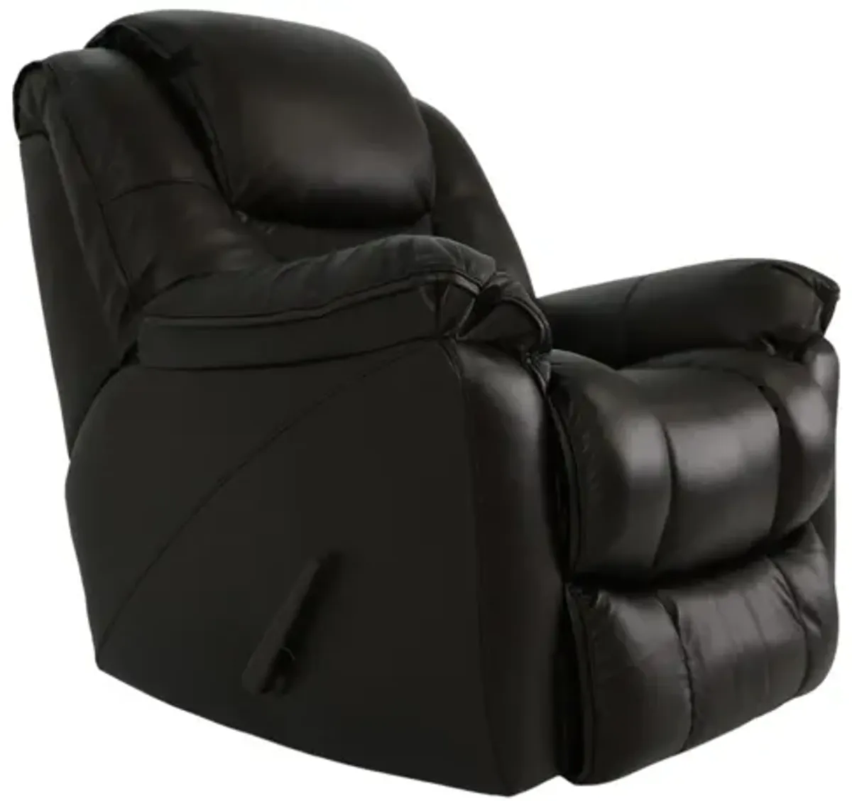 MUSTANG COFFEE LEATHER ROCKER RECLINER