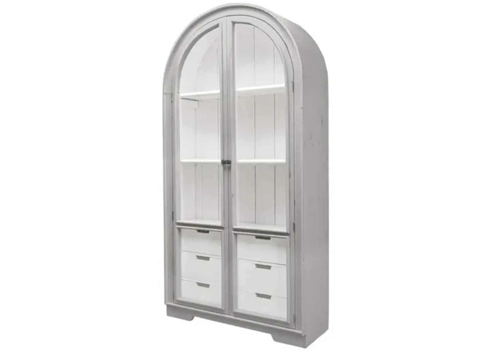 JULIA LIGHT GRAY/WHITE DISPLAY CABINET