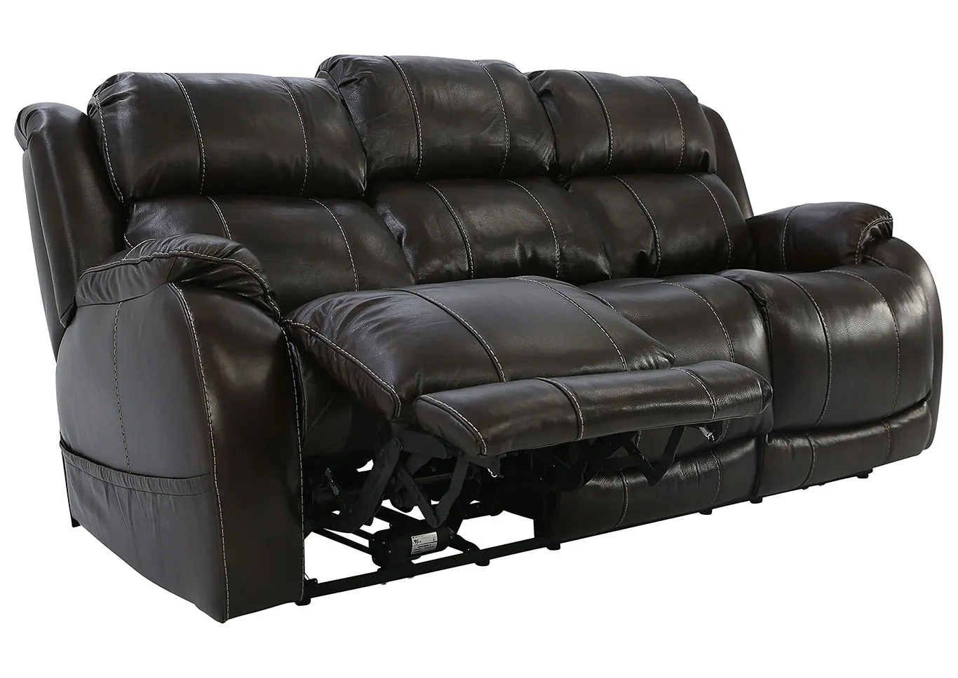 WESLEY WALNUT LEATHER POWER RECLINING SOFA