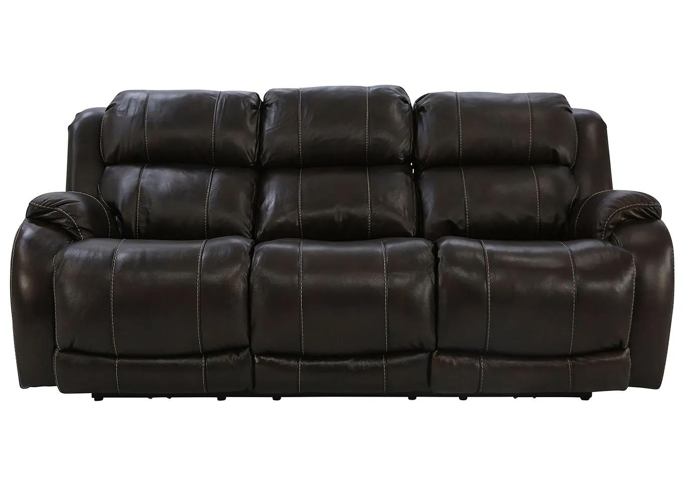 WESLEY WALNUT LEATHER POWER RECLINING SOFA