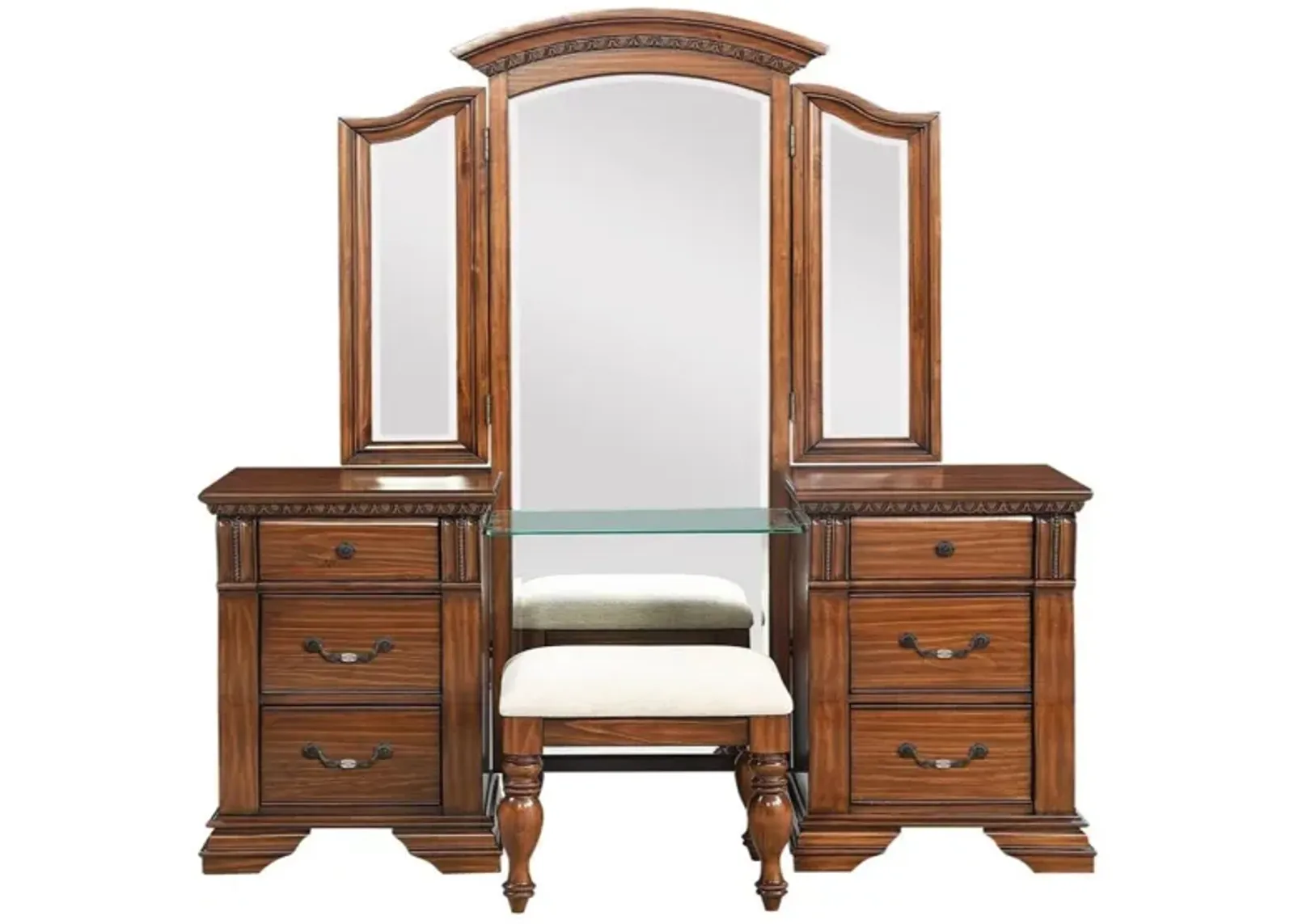 ISABELLA VANITY WITH MIRROR AND STOOL