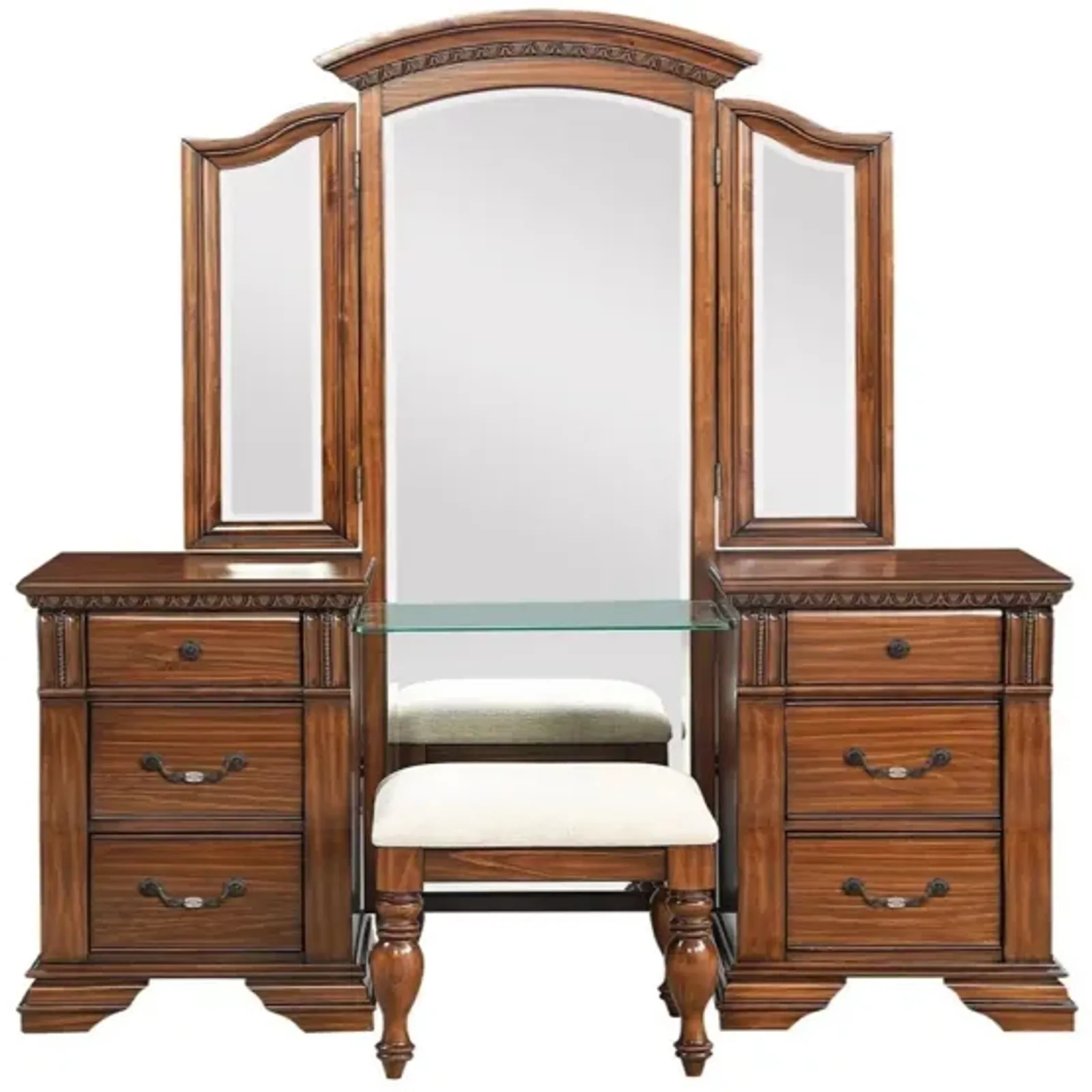 ISABELLA VANITY WITH MIRROR AND STOOL