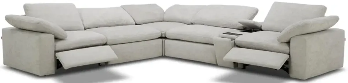 EVERETT DOVE 6 PIECE POWER SECTIONAL