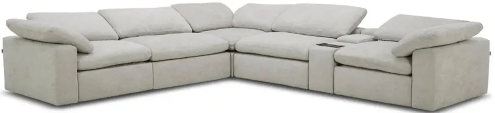 EVERETT DOVE 6 PIECE POWER SECTIONAL