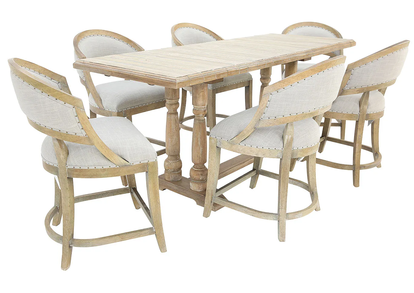 FRIENDSHIP 7 PIECE COUNTER HEIGHT DINING SET