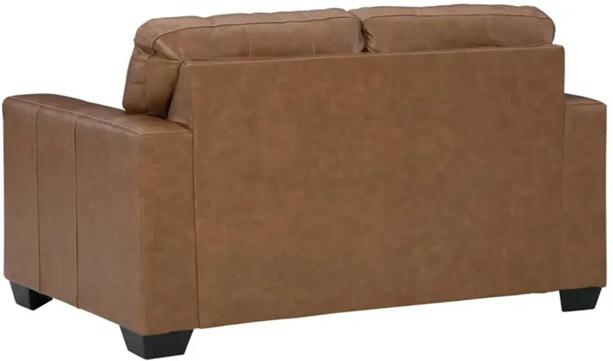 BOLSENA CARAMEL LEATHER LOVESEAT