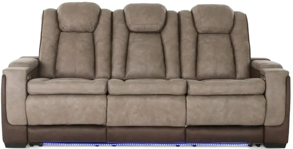 LANTANA ROCKY GREY/BROWN 2P POWER SOFA