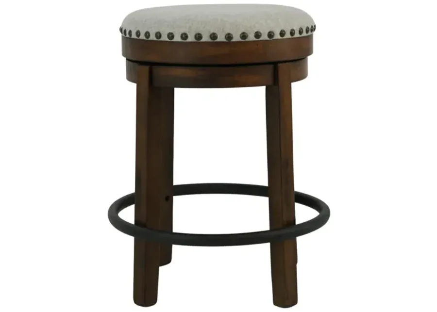 VALEBECK 24" BROWN SWIVEL STOOL