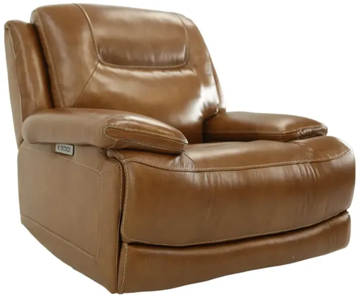 BERLIN BUCKSKIN LEATHER 2P POWER RECLINER