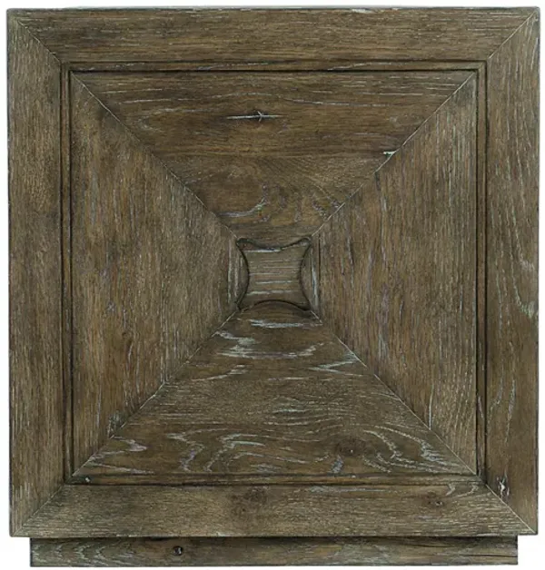 RUSTIC PATINA PEPPERCORN CUBE TABLE