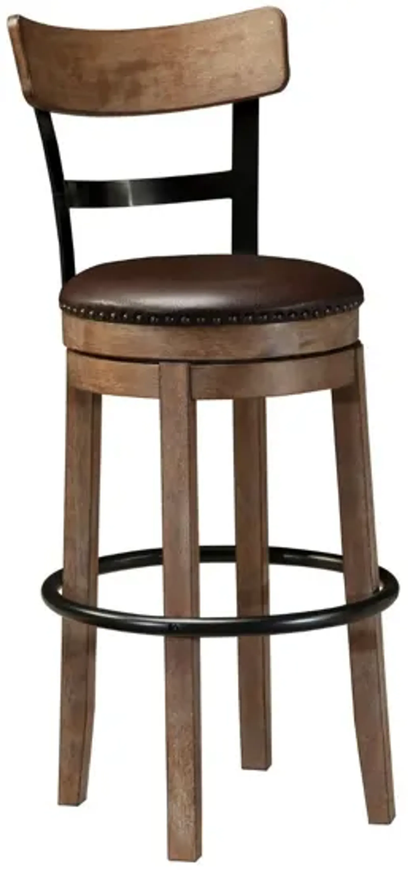 PINNADEL 30" UPHOLSTERED SWIVEL BARSTOOL