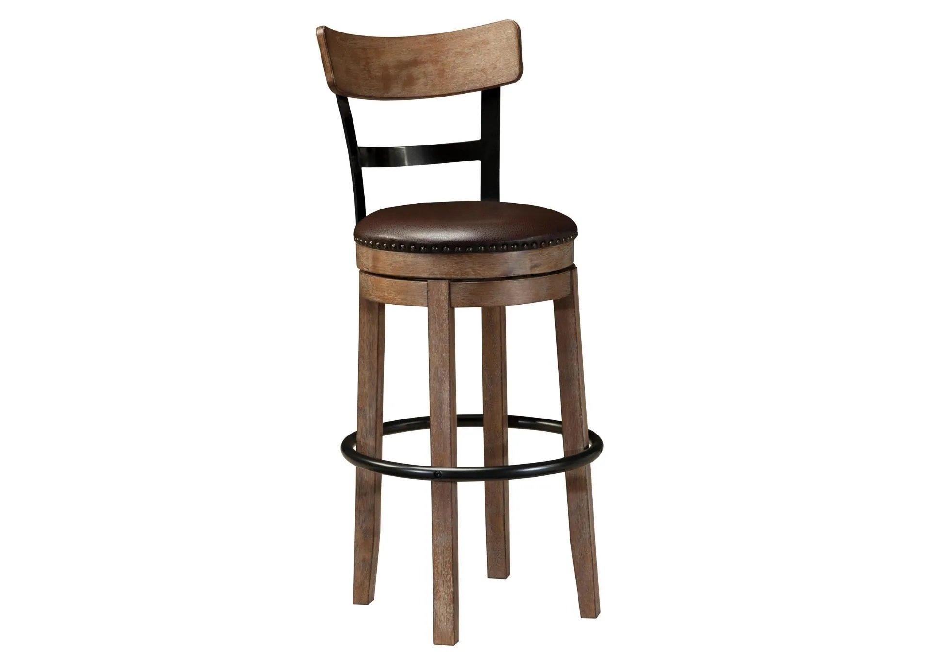 PINNADEL 30" UPHOLSTERED SWIVEL BARSTOOL