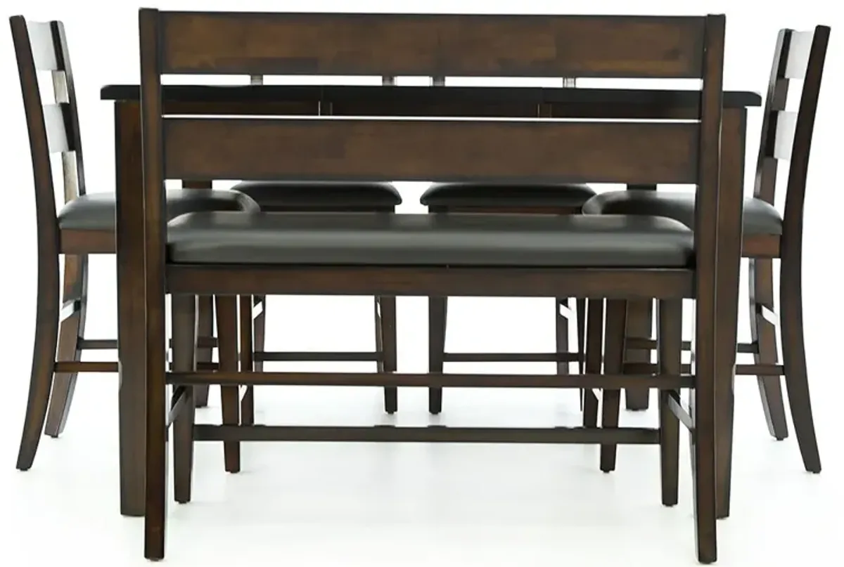 MALDIVES 6 PIECE COUNTER HEIGHT DINING SET