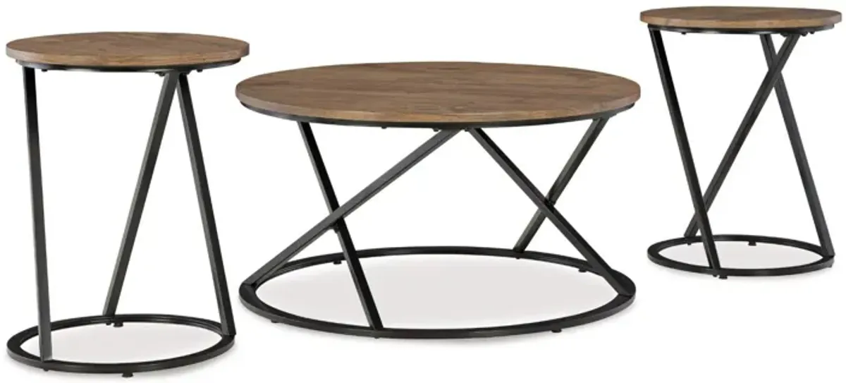 CASSBRYN 3 PIECE OCCASIONAL TABLE SET