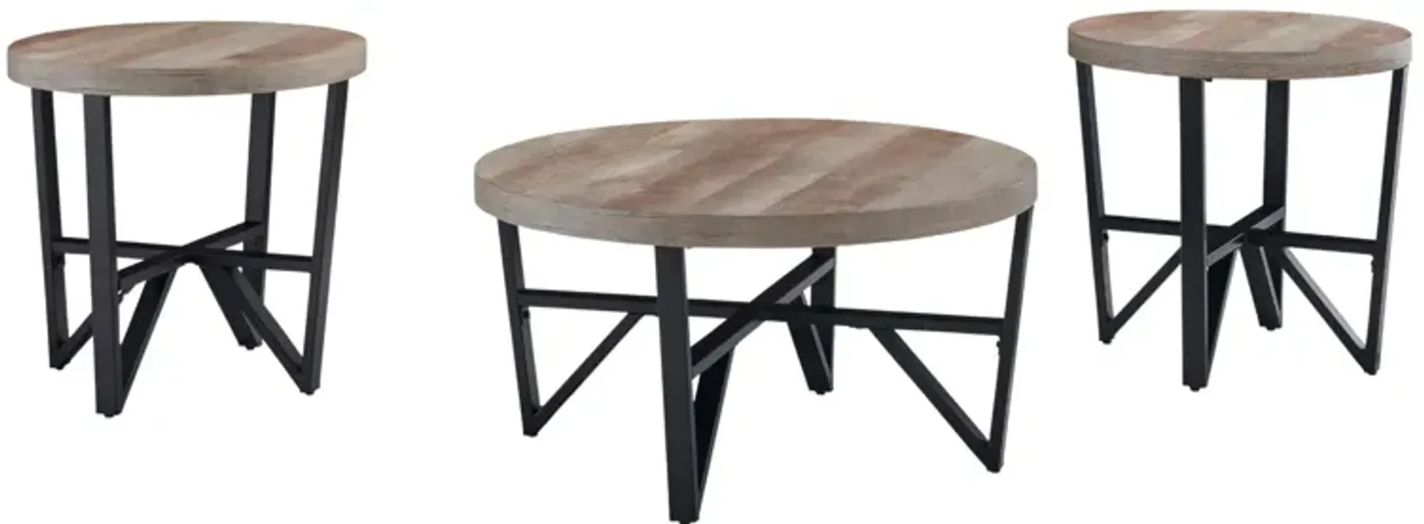 DEANLEE 3 PIECE OCCASIONAL TABLE SET