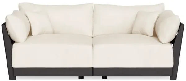 Modular Bondi Black 2-Seater Sofa in Powder | Classic Blend