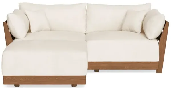 Modular Bondi Espresso 2-Seater Sectional in Powder | Memory Foam Blend