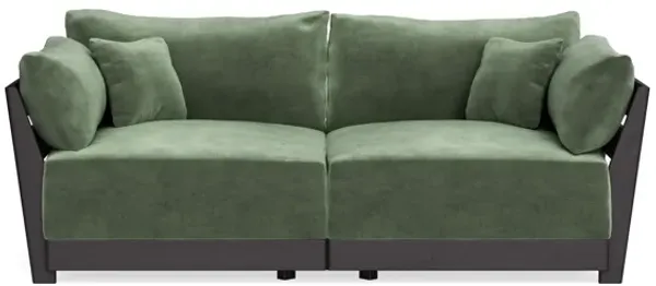 Modular Bondi Black 2-Seater Sofa in Rosemary | Classic Blend