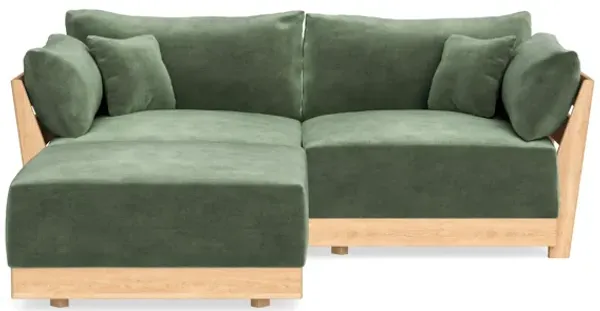 Modular Bondi Latte 2-Seater Sectional in Rosemary | Memory Foam Blend
