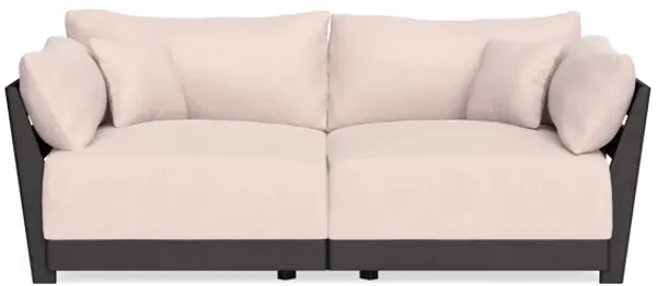 Modular Bondi Black 2-Seater Sofa in Peony | Classic Blend