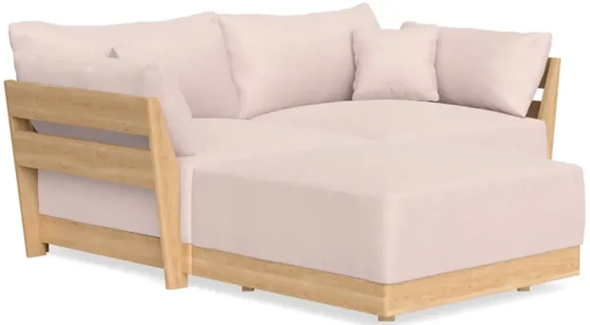 Modular Bondi Latte 2-Seater Sectional in Peony | Memory Foam Blend