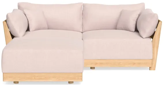 Modular Bondi Latte 2-Seater Sectional in Peony | Memory Foam Blend