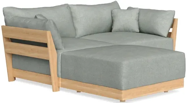 Modular Bondi Latte 2-Seater Sectional in Spa | Memory Foam Blend