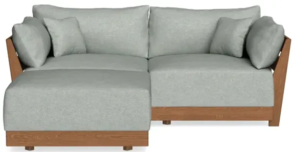 Modular Bondi Espresso 2-Seater Sectional in Spa | Memory Foam Blend