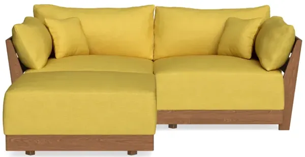 Modular Bondi Espresso 2-Seater Sectional in Daffodil | Memory Foam Blend