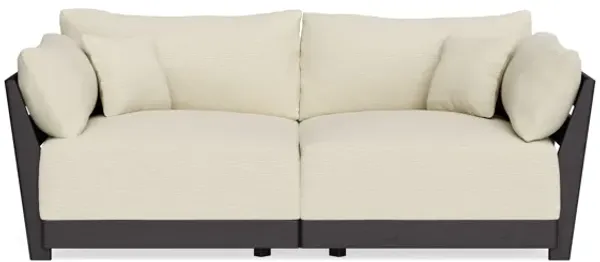 Modular Bondi Black 2-Seater Sofa in Parchment | Memory Foam Blend