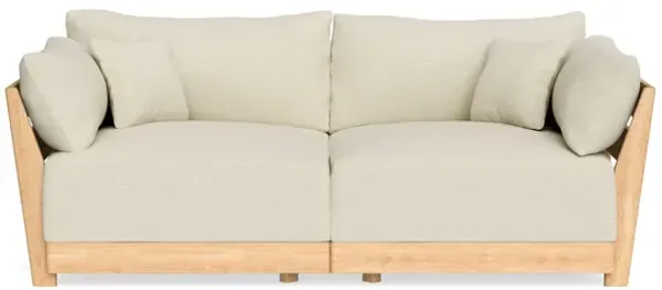 Modular Bondi Latte 2-Seater Sofa in Parchment | Memory Foam Blend