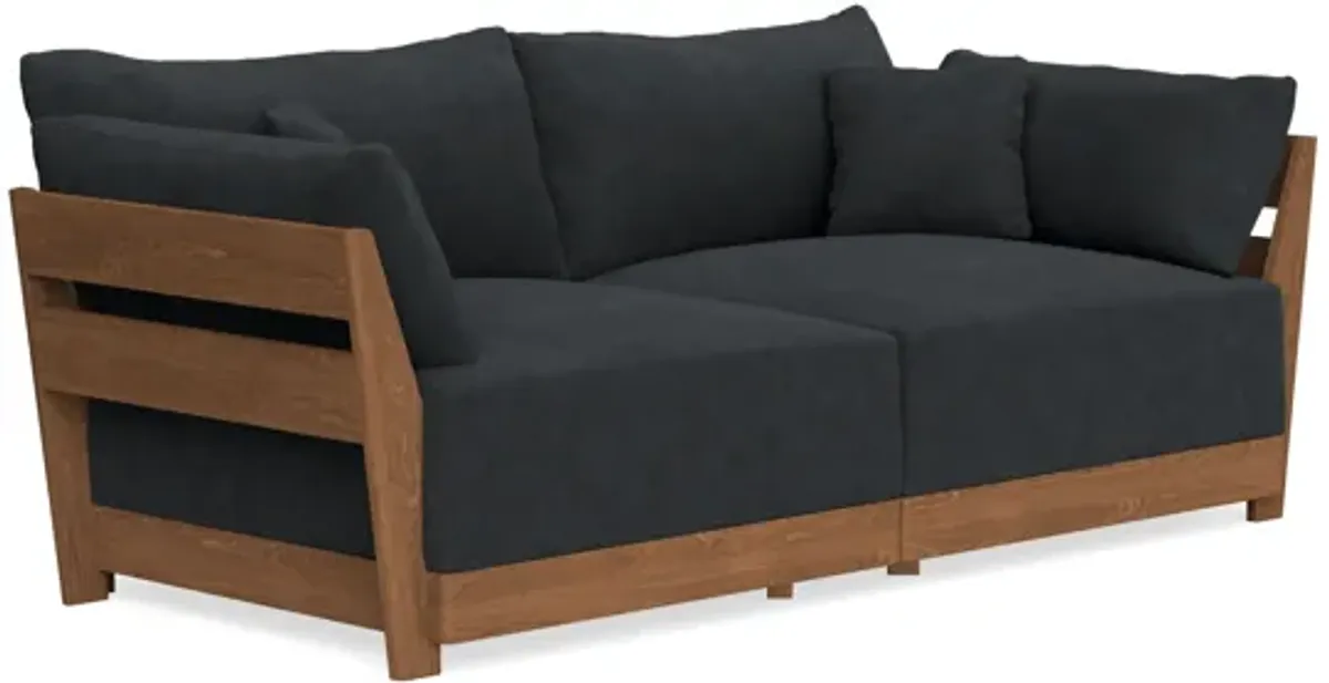 Modular Bondi Espresso 2-Seater Sofa in Coal | Memory Foam Blend