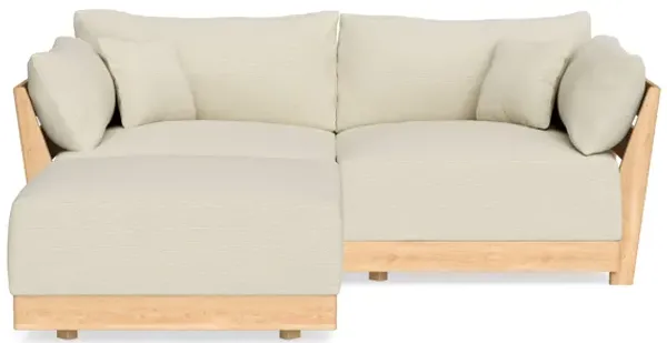 Modular Bondi Latte 2-Seater Sectional in Parchment | Classic Blend