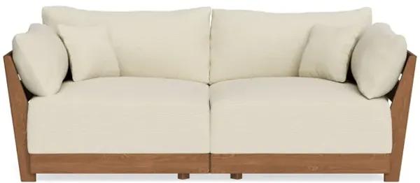 Modular Bondi Espresso 2-Seater Sofa in Parchment | Memory Foam Blend