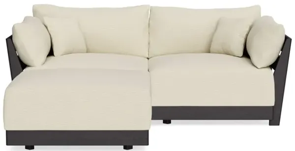 Modular Bondi Black 2-Seater Sectional in Parchment | Memory Foam Blend