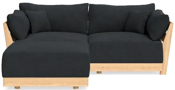 Modular Bondi Latte 2-Seater Sectional in Coal | Memory Foam Blend