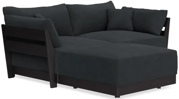 Modular Bondi Black 2-Seater Sectional in Coal | Classic Blend