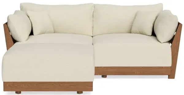 Modular Bondi Espresso 2-Seater Sectional in Parchment | Classic Blend